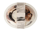Round ice cream tub with nutritional information and a barcode.