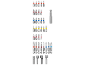 Set of 40 drill and screwdriver bits, including nut drivers and a bit holder.