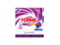 36 laundry capsules for colours, deep cleaning, protects fibres, bright colours, fresh fragrance.