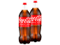 Two large bottles of cola-flavored soft drink with original taste, delicious and refreshing.
