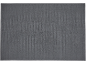 Grey rug with a fine textured pattern.
