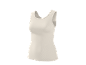 Light beige ribbed women's tank top