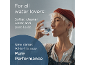 Woman drinking water, with text: 'For all water lovers: Softer, cleaner water and pure taste. New name: All-in-1 is now Pure Performance'.