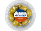 Green olives stuffed with almonds in a plastic tub, 150 g