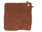 Brown hooded baby towel in the shape of a bear.