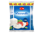 XXL mozzarella pack with two pieces, garnished with tomato and basil.