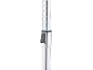 Chromed telescopic vacuum cleaner tube with a grey locking button.