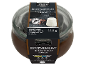 Ricotta dessert with cocoa and dark chocolate in a glass jar, 110g.