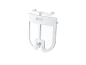 White reusable coffee filter with fine mesh.
