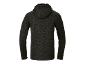 Black marled knit hoodie, back view