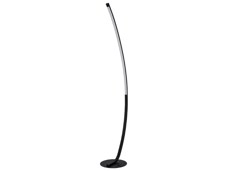 Black curved LED desk lamp