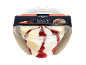 Mini ice cream dessert peach and vanilla with berry sauce, 140 ml.
