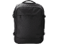 Black backpack with zippers and handles, with the text 'samsonite' on the bottom right.