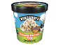Peanut butter cup ice cream tub with scoops and peanut butter cups