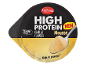 High protein vanilla mousse, no added sugar, with sweeteners.