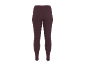 Women's dark brown leggings, back view