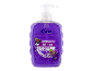 Purple liquid handwash with a pump, featuring elderberry scent and moisturising properties.