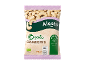 Pack of organic cashews with nutritional information and a 'simply grown' label.