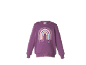 Purple children's sweatshirt with a shimmering rainbow application