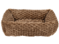 Soft brown dog bed with bubble texture.