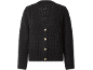 Black knitted cardigan with light buttons