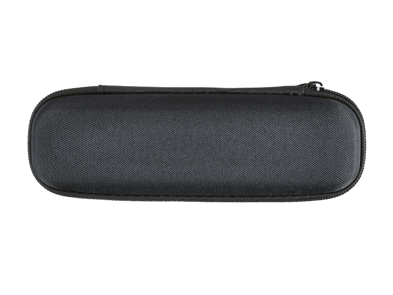 Black zippered case for glasses or small items.