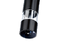 Black electric salt or pepper grinder with a transparent section and light