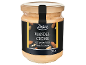 Mandel-Creme spread in a glass jar with almonds and hazelnuts.
