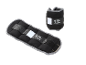 Pair of black 0.75 kg wrist or ankle weights.