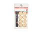 Pack of meat xiao long bao with chopsticks and soy sauce.
