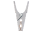 White plastic clothes peg with a spring.