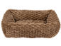 Brown textured pet bed