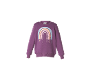 Kids' purple sweatshirt with a sequin rainbow