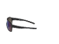 Black sports sunglasses with iridescent lenses, viewed from above.