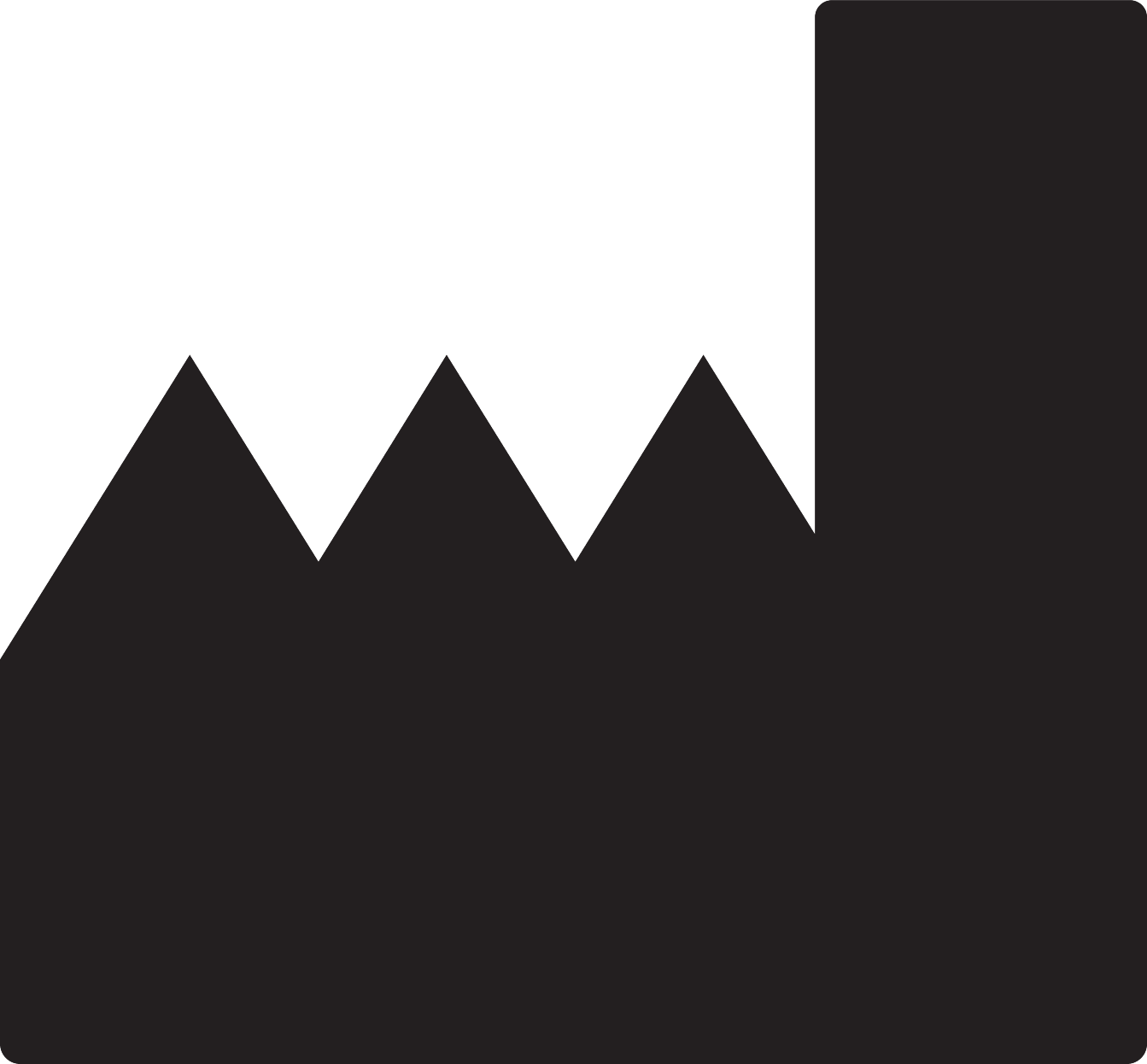 Stylized factory icon with a tall chimney on the right.