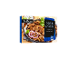 Ready-to-cook pork gyros, 500g, with onions and tzatziki sauce.