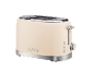 Cream retro toaster with chrome accents and '1973' embossed text