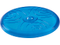 Transparent blue flying disc with a spiral pattern
