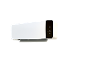 White wall-mounted air conditioner with a digital display showing 18 and function icons.