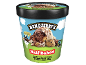 Half Baked ice cream with chocolate and vanilla, brownie pieces, and cookie dough.