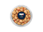 Spicy mushrooms with chili in a round container, labeled 'Funghi piccanti'.