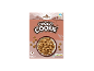 Chocolate cookie cereal box, with nutritional information and fair trade labels.
