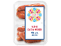 Packaged smoked mini cabanossi with a floral pattern label and text 'MINI CABANOSSI Classic smoked'.