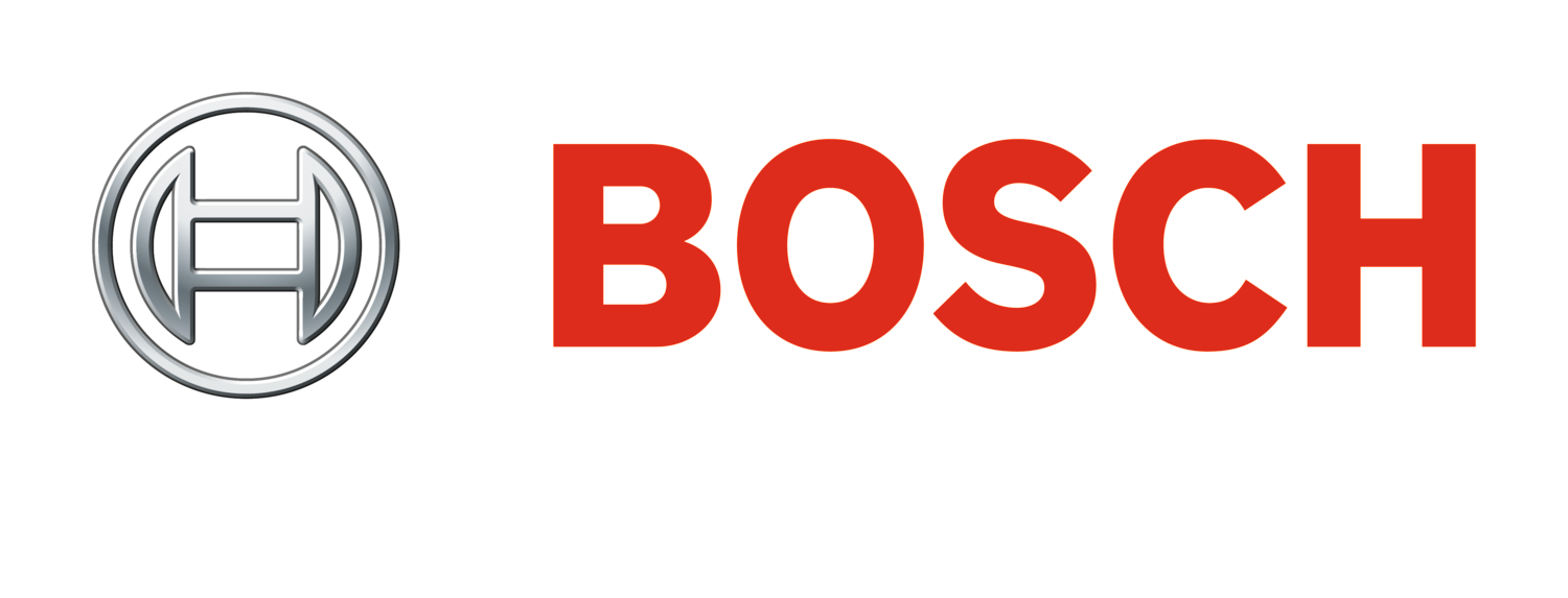 Logo with H-shaped symbol and the word 'BOSCH' in red lettering.