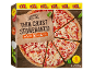 Box of thin crust stonebaked Margherita pizzas, with 'XXL' and '4 pizzas' indications.