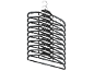 Set of black clothes hangers with grey non-slip details.