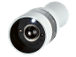 White electric pepper grinder with LED light and adjustable grinding mechanism.