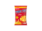 Bag of frozen french fries with 'Golden & Extra Crispy' text and 20 min cooking time.