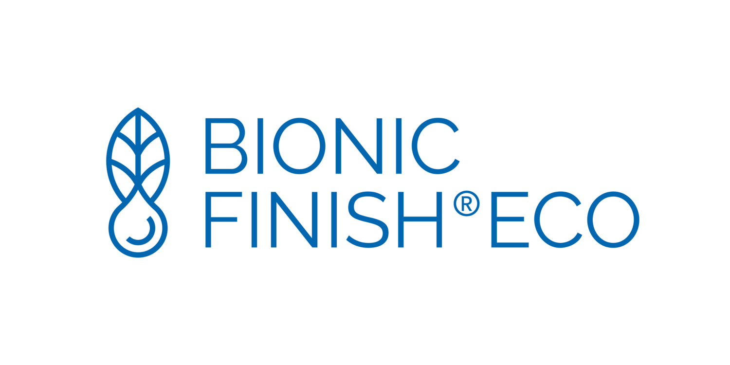 BIONIC FINISH®ECO logo with a leaf and water drop motif.