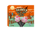 Halloween Black Cones ice cream pack with raspberry and green vanilla flavour, 4x75g.